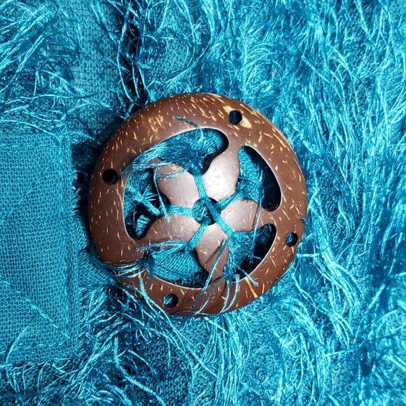 Mirror Image Loose Knit Short Sleeve Cardigan Wooden Star Buttons Vintage NWOT - Picture 3 of 10